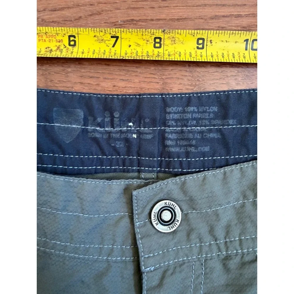 Kuhl Mutiny River Shorts Mens 32 Green Nylon Stretch Zip Hybrid 9